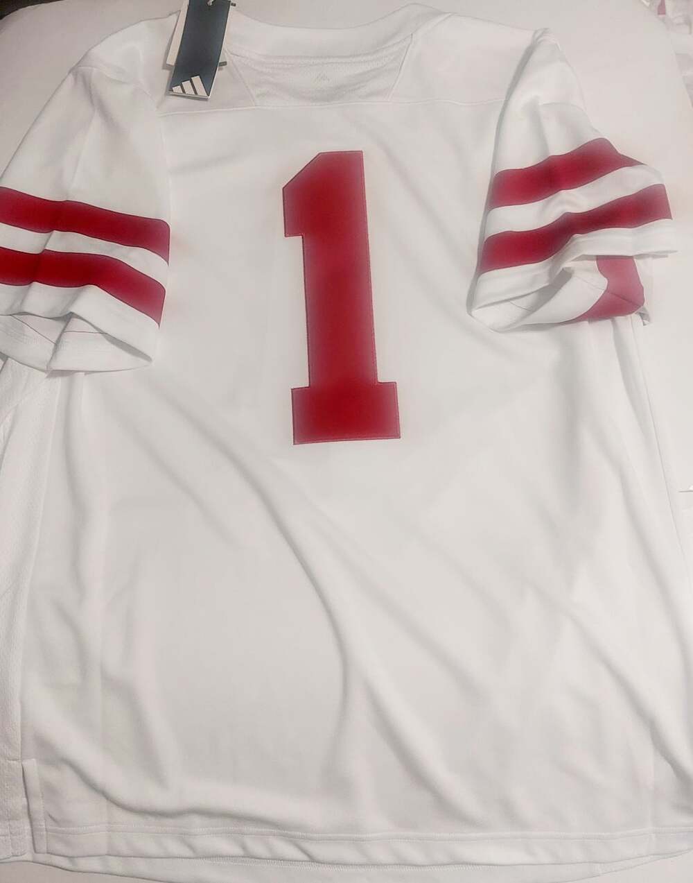 adidas Nebraska Cornhuskers Mens 2XL White Premier Away Football Jersey NCAA GBR - Picture 8 of 11